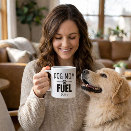 Dog Mom Fuel Mug — Personalized